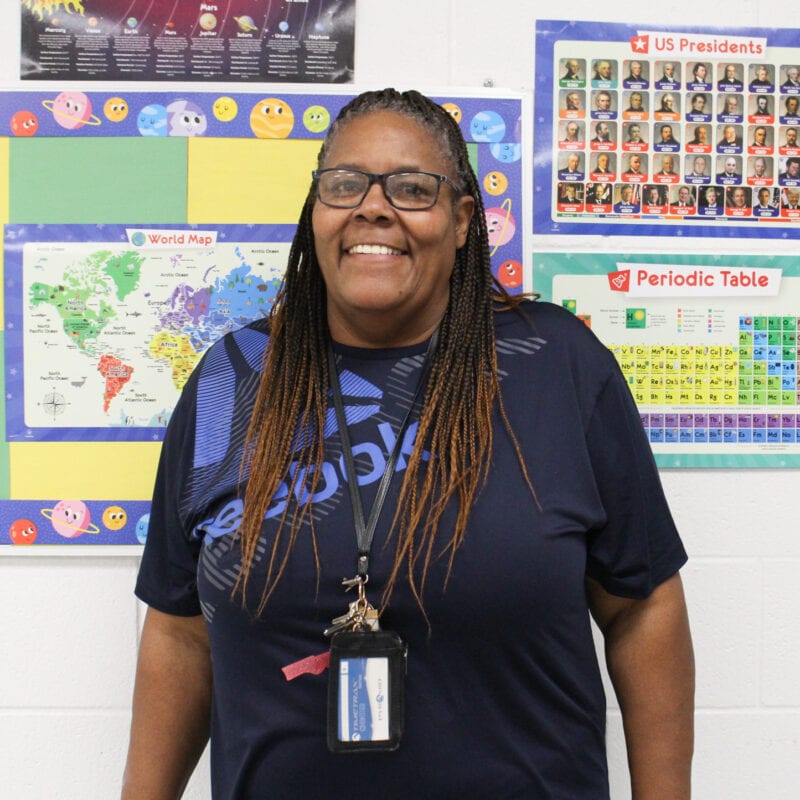 Mrs. Moore, GYAC's second grade teacher poses for a photo.